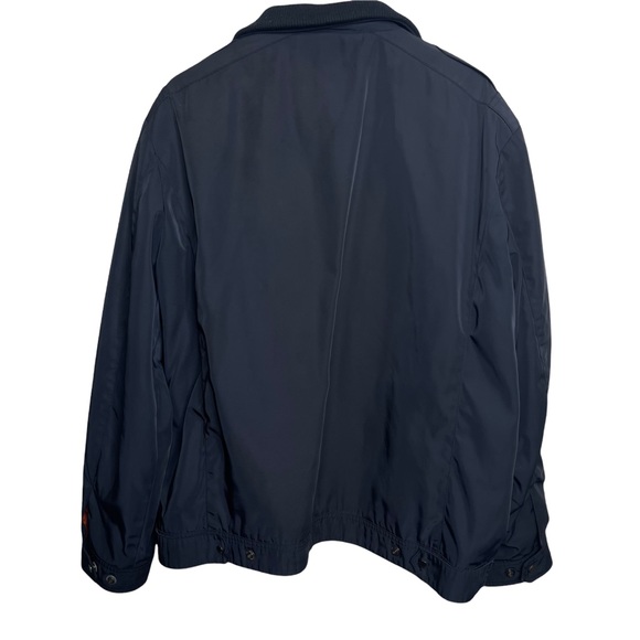 Hawke & Co Solid Navy Blue Long Sleeve Zip Front Windbreaker Jacket XL - Picture 2 of 5